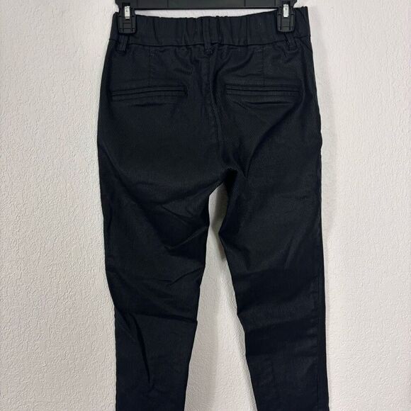 Bevy Flog Black & Grey Pinstriped Skinny Leg Pull On Dress Pants - Picture 5 of 9